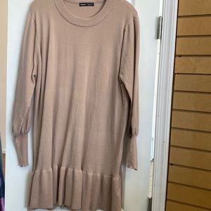 SHEIN tan sweater dress